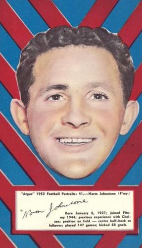 1953 Argus Football Portraits #41 Norm Johnstone Front